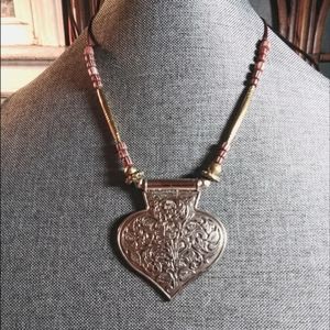 Trade beads and Mixed metal necklace
